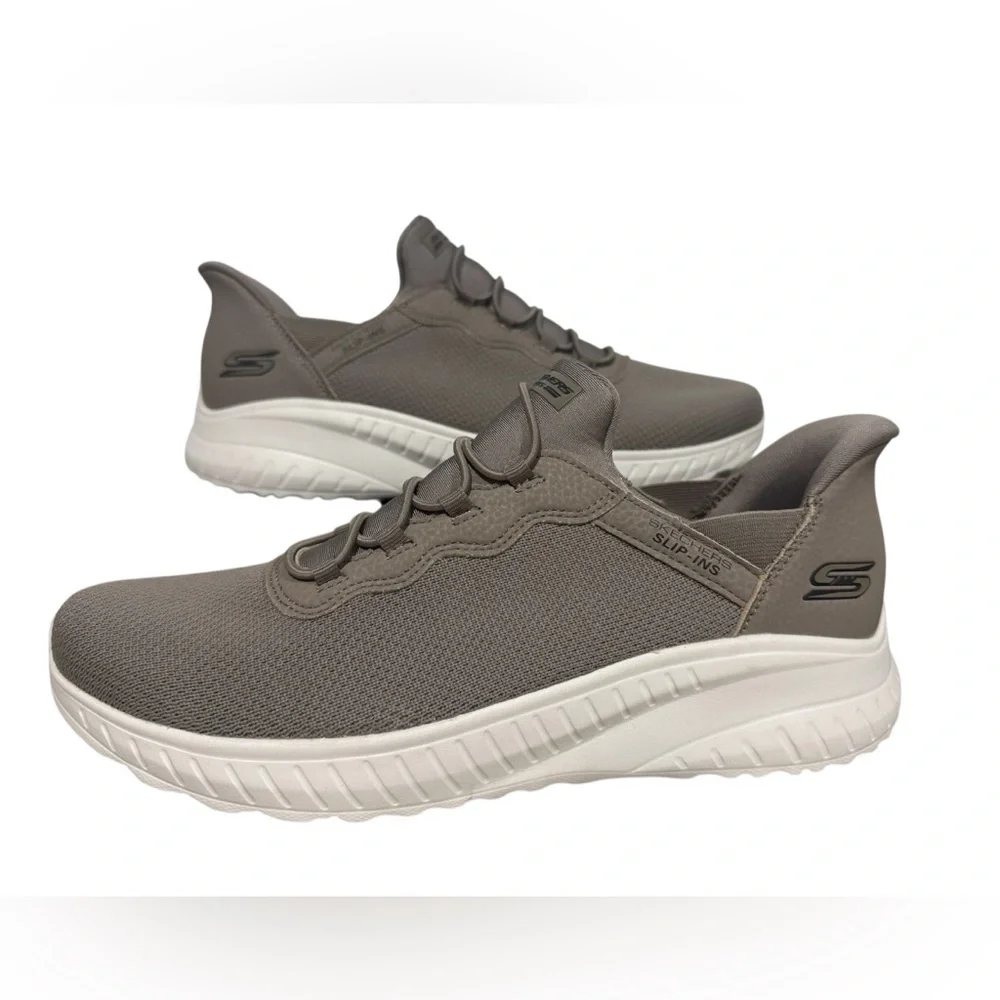 Skechers Hands Free Slip-ins: BOBS Sport Squad Chaos Taupe Women’s Size 10 NEW